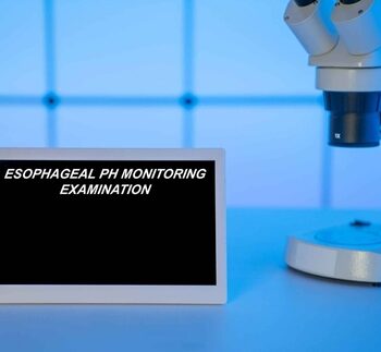 Text on display in lab Esophageal Ph Monitoring Examination